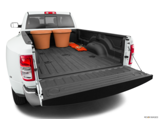 2021 ram 3500 cargo area with stuff