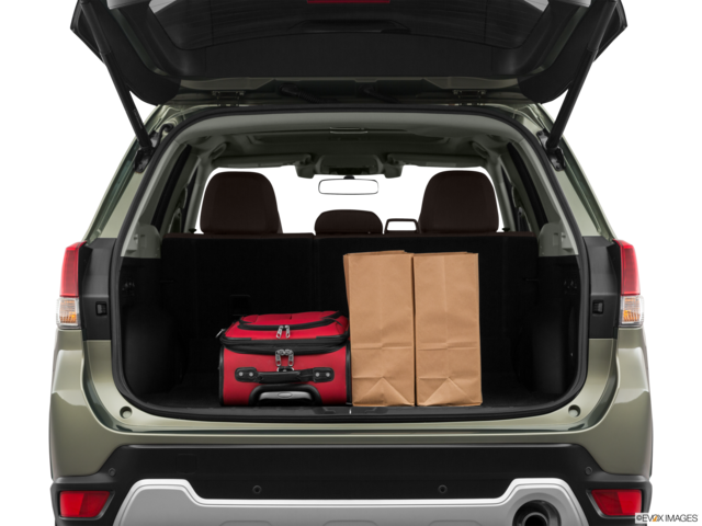 2021 subaru forester cargo area with stuff