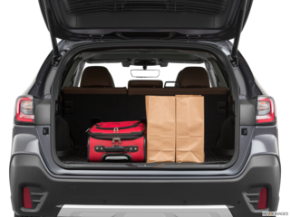 2021 subaru outback cargo area with stuff