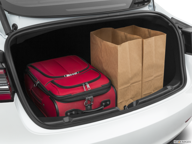 2021 tesla model-3 cargo area with stuff