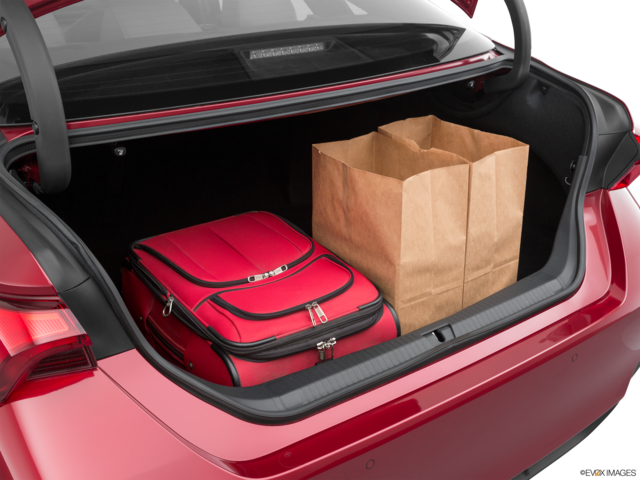 2021 toyota avalon cargo area with stuff