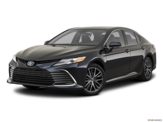 2021 toyota camry-hybrid angled front