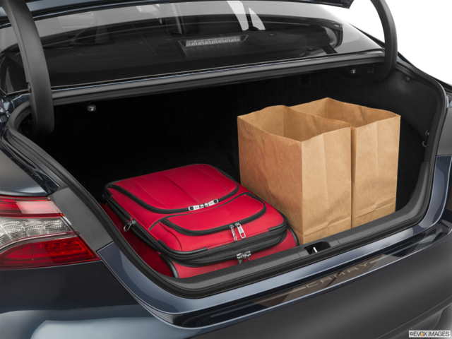 2021 toyota camry-hybrid cargo area with stuff