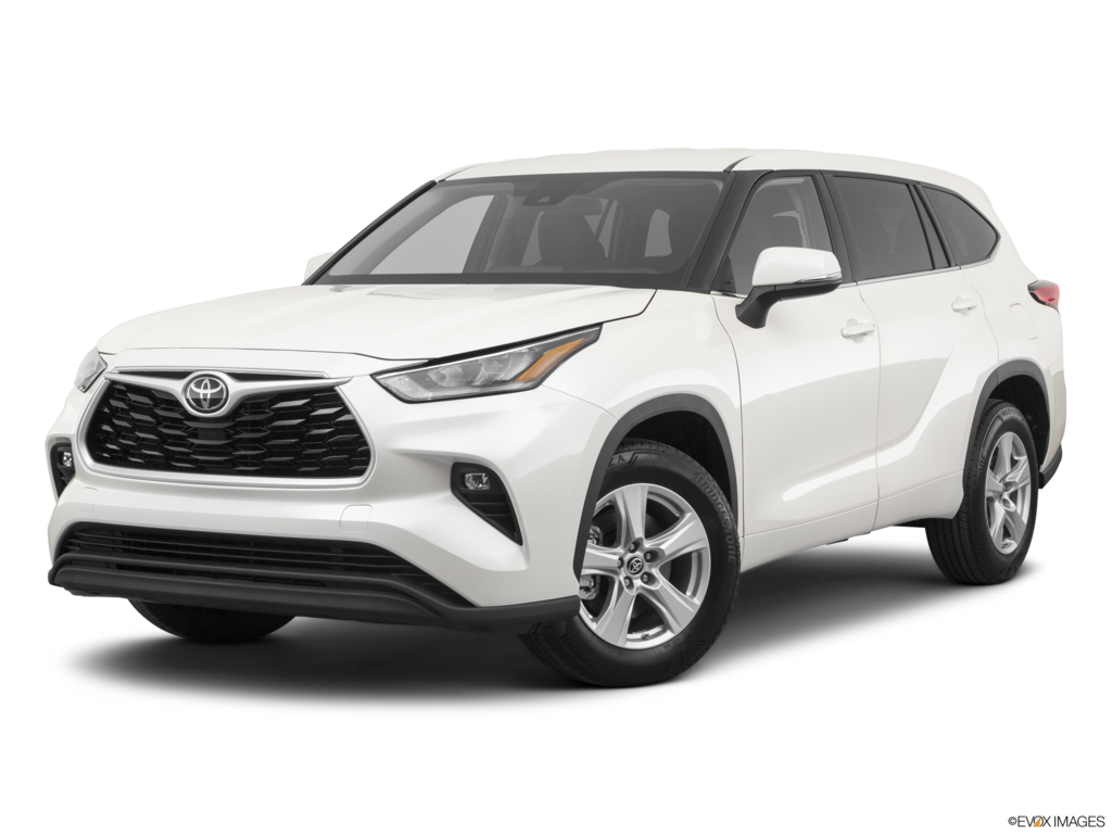 2021 toyota highlander angled front