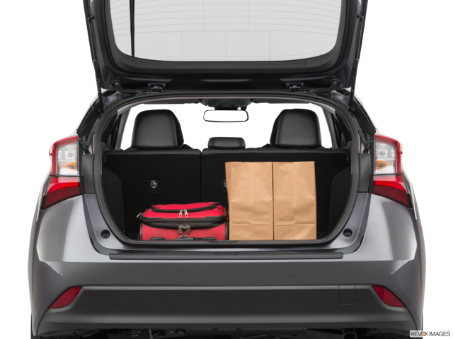2021 toyota prius cargo area with stuff