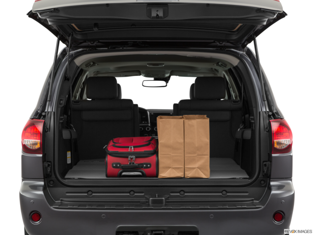 2021 toyota sequoia cargo area with stuff