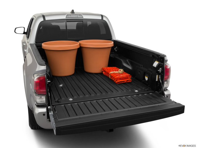 2021 toyota tacoma cargo area with stuff