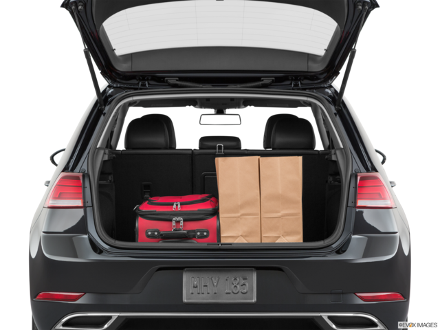 2021 volkswagen golf cargo area with stuff