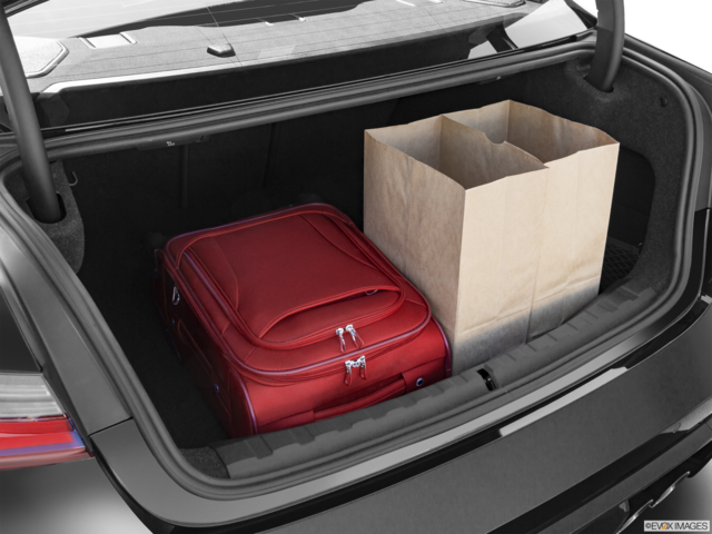 2022 bmw m3 cargo area with stuff