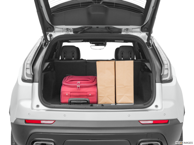 2022 cadillac xt4 cargo area with stuff