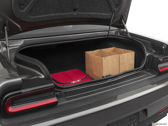 2022 dodge challenger cargo area with stuff