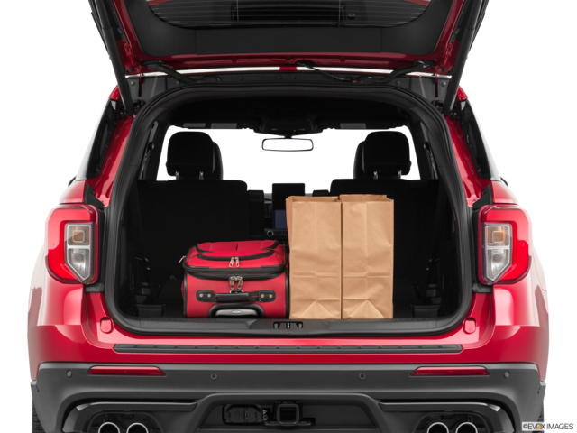 2022 ford explorer cargo area with stuff