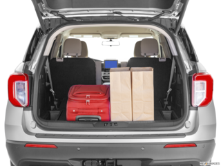 2022 ford explorer cargo area with stuff