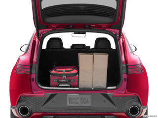 2022 genesis gv70 cargo area with stuff