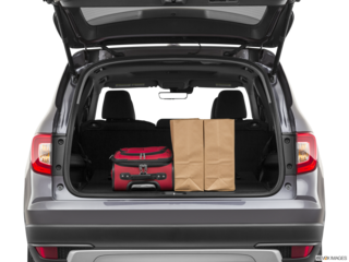 2022 honda pilot cargo area with stuff