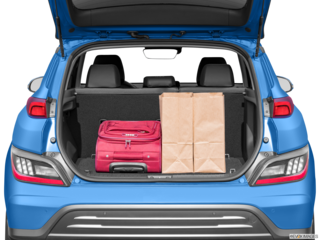 2022 hyundai kona-electric cargo area with stuff