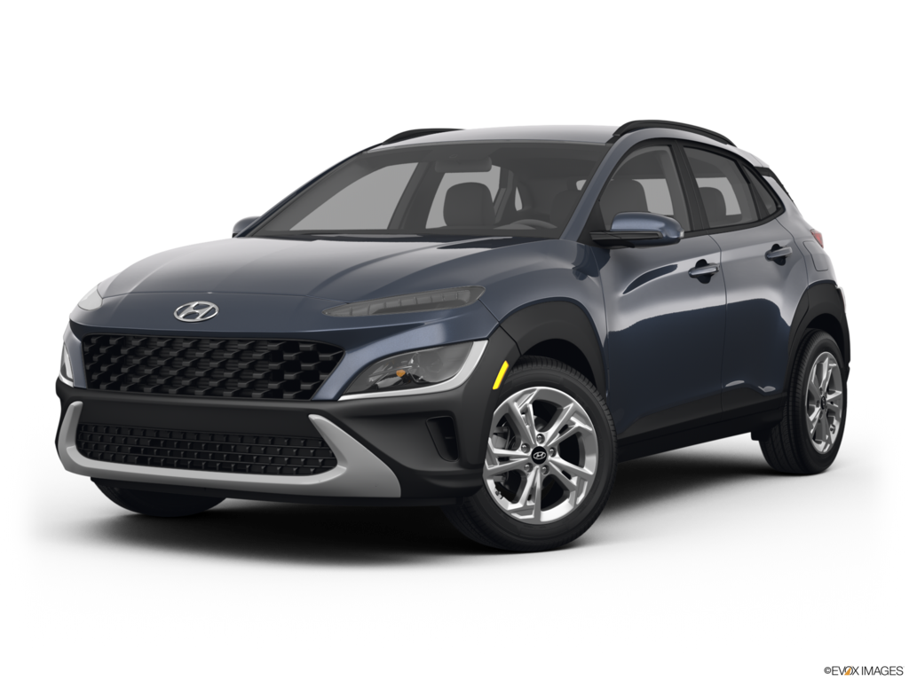 2022 hyundai kona angled front