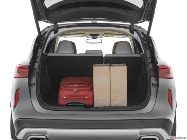 2022 infiniti qx50 cargo area with stuff