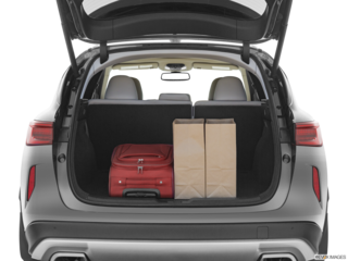 2022 infiniti qx50 cargo area with stuff