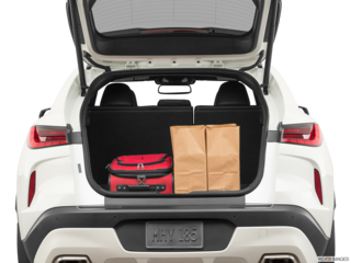 2022 infiniti qx55 cargo area with stuff