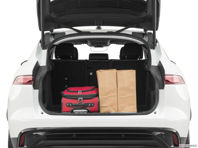 2022 jaguar f-pace cargo area with stuff