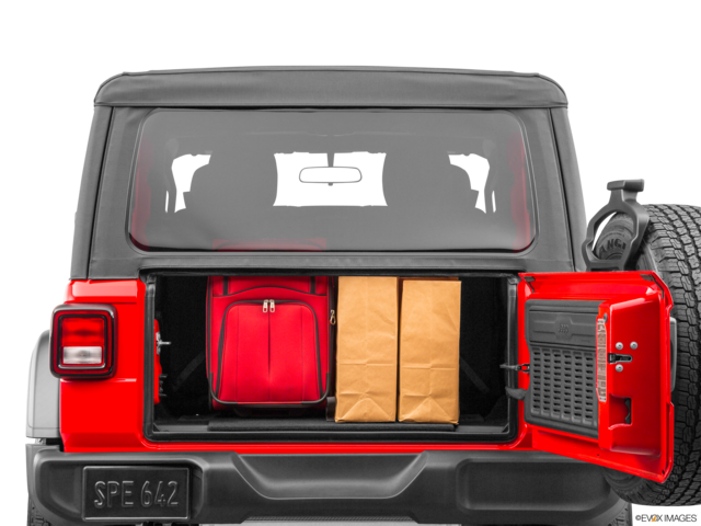 2022 jeep wrangler cargo area with stuff
