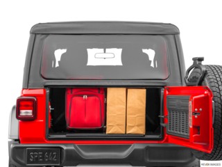 2022 jeep wrangler cargo area with stuff