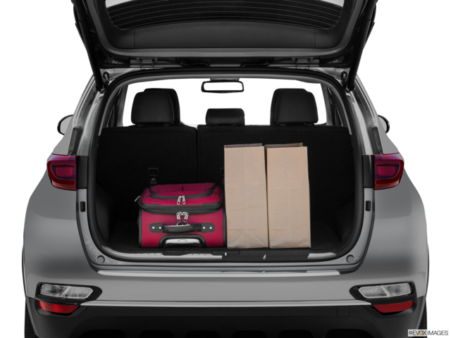 2022 kia sportage cargo area with stuff