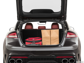 2022 kia stinger cargo area with stuff