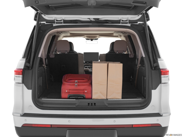 2022 lincoln navigator-l cargo area with stuff