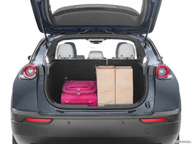2022 mazda mx-30-ev cargo area with stuff
