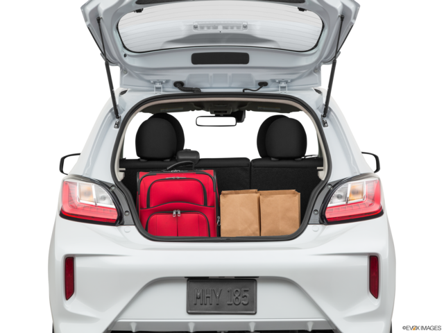 2022 mitsubishi mirage cargo area with stuff