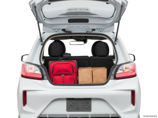 2022 mitsubishi mirage cargo area with stuff