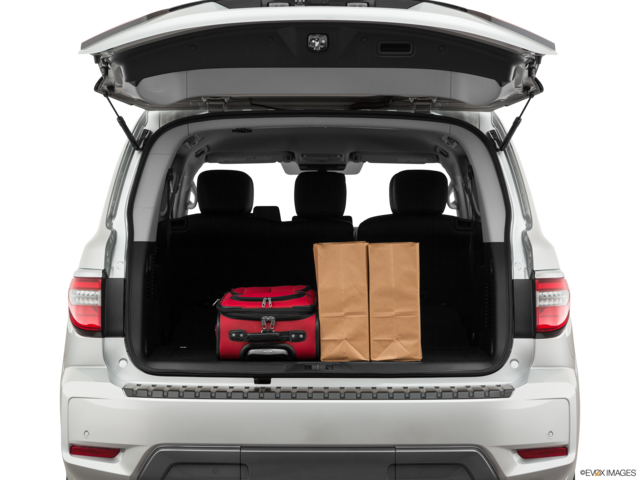 2022 nissan armada cargo area with stuff