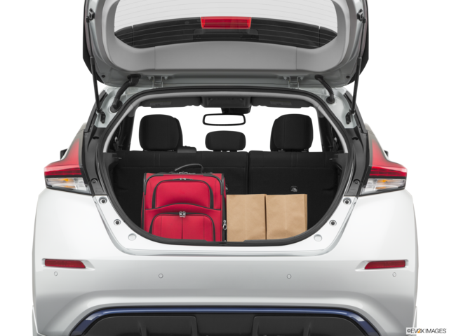 2022 nissan leaf cargo area with stuff