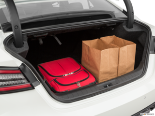 2022 nissan maxima cargo area with stuff