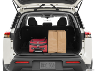 2022 nissan pathfinder cargo area with stuff