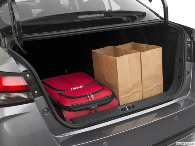 2022 nissan versa cargo area with stuff