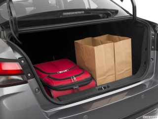 2022 nissan versa cargo area with stuff