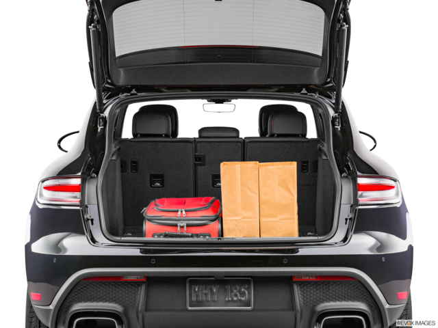 2022 porsche macan cargo area with stuff