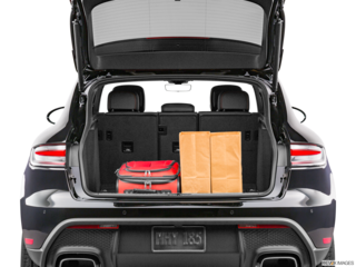 2022 porsche macan cargo area with stuff