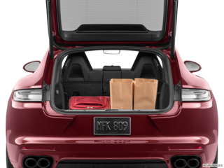 2022 porsche panamera cargo area with stuff