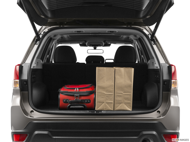 2022 subaru forester cargo area with stuff