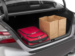 2022 toyota camry cargo area with stuff