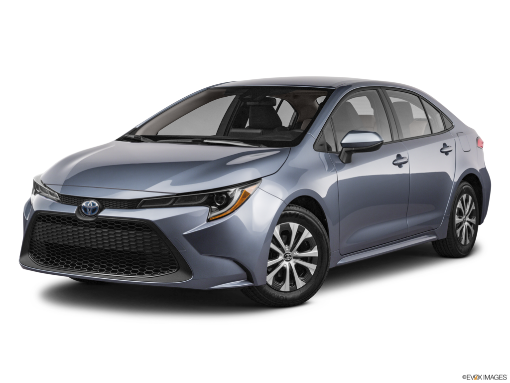 2022 toyota corolla-hybrid angled front