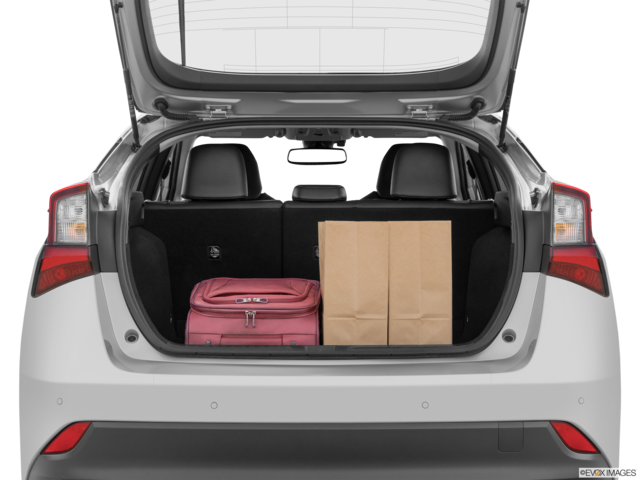 2022 toyota prius cargo area with stuff