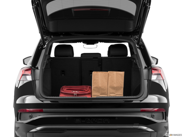 2023 audi q4-e-tron cargo area with stuff