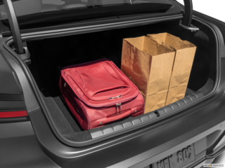 2023 bmw i7 cargo area with stuff