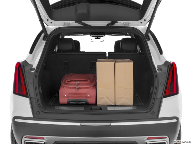 2023 cadillac xt5 cargo area with stuff