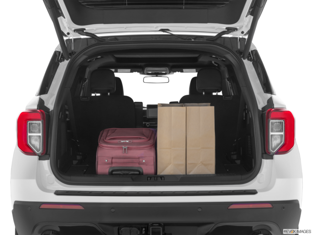 2023 ford explorer cargo area with stuff